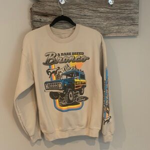 Ford Bronco Graphic Beige Crewneck Sweater (unisex)